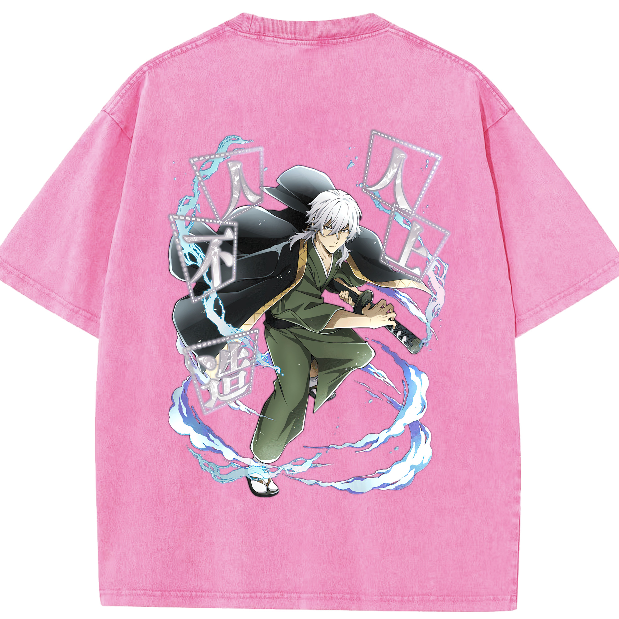 （画像用） 文豪ストレイドッグス Bungo Stray Dogs 綿100% ヴィンテージ風 半袖Tシャツ（背面プリント）